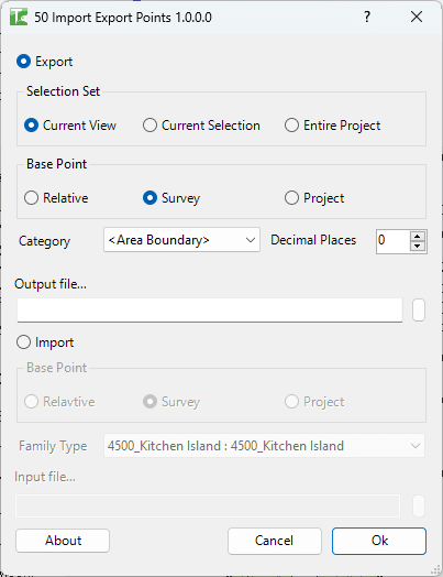 050 Import/Export Points