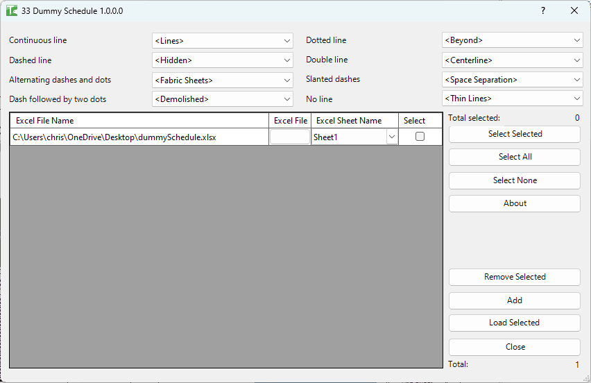 033j Excel Tools Dummy Schedule