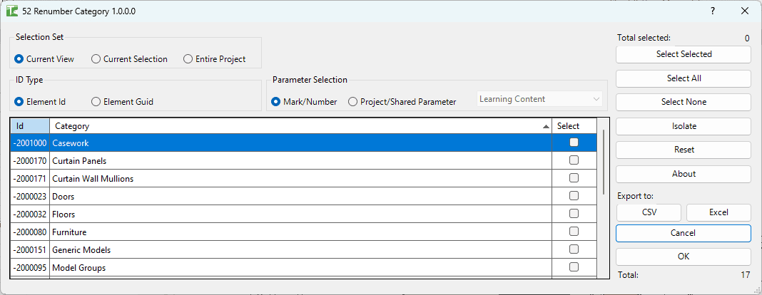 052 Renumber Category