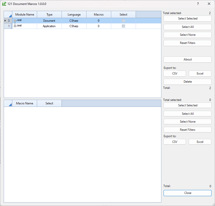 121 Document Macros