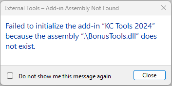 BonusTool.dll does not exist