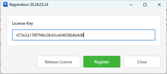 Register a License Key