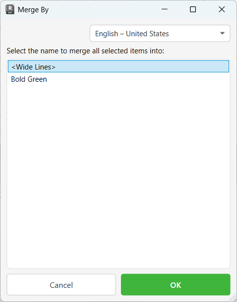 116 Line Styles — Merge By dialog