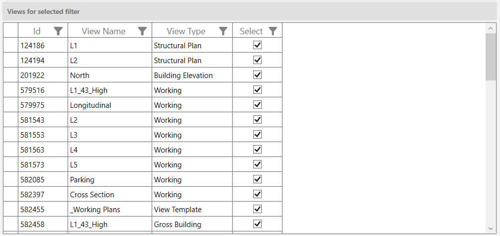 Views panel showing attached views