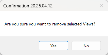Remove Selected confirmation