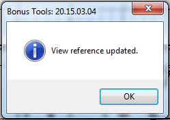 View reference updated confirmation dialog