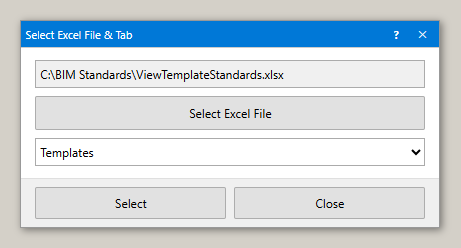 Overlay Standard — file and tab selection