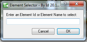 Element Selector dialog on launch