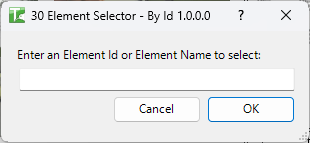 030 Element Selector – By Id — main dialog
