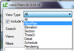 View Type dropdown showing available types