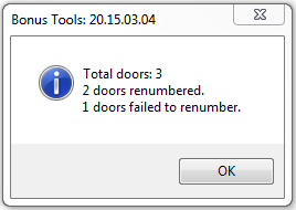 041 Room Number to Doors and Windows — door summary dialog