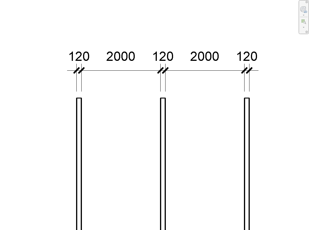 042 Wall Dimensions — dimension string across exterior wall faces