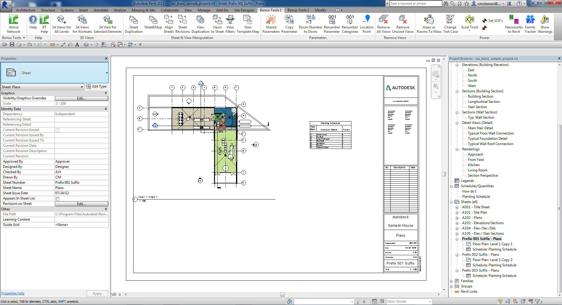 044 SheetEMup — new sheets in Revit project browser