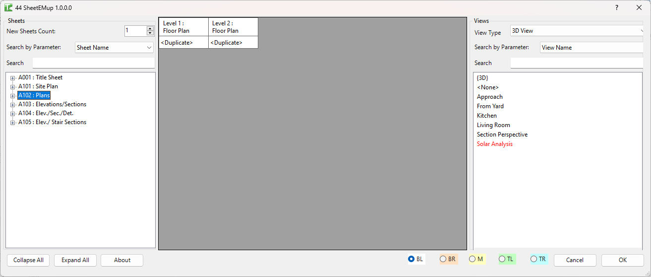 044 SheetEMup — main dialog