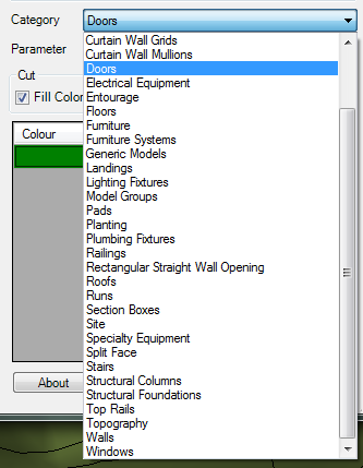 046 Highlight 3D Elements — Category dropdown