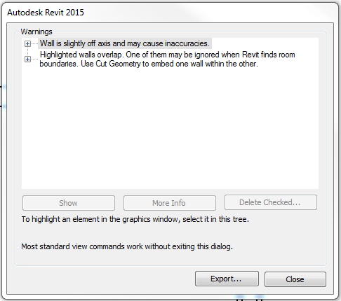 053 Show Warnings dialog