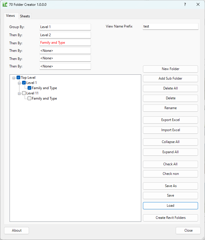070 Folder Creator dialog