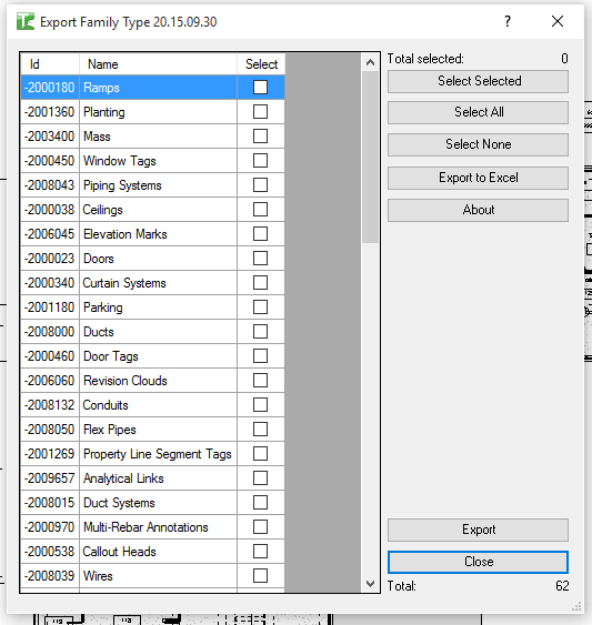 075 Family Type Renamer dialog