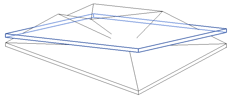 Target floor (highlighted blue) now following the source floor's surface shape