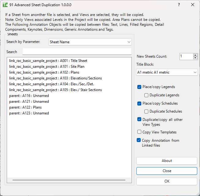 Bonus Tools Ribbon — Advanced Sheet Duplication highlighted